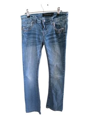 Rue21 Blue Straight Leg Jeans with Embellished Pockets